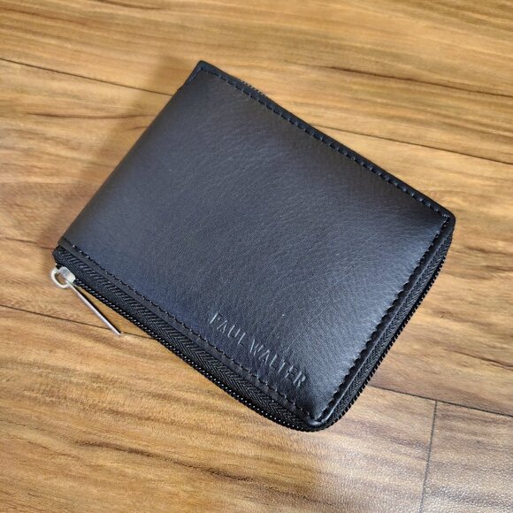 Men's Zipper Bifold Leather Wallet with RFID Blocking - Picture 3 of 8